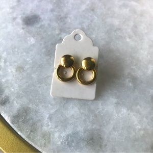 Gold colored stud earrings